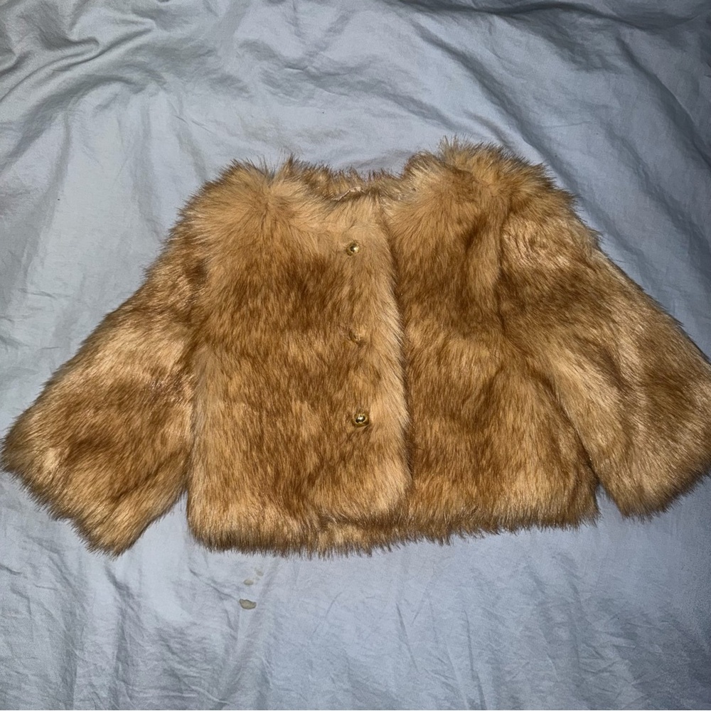 Janie and Jack Faux Fur Coat/Shrug 2T